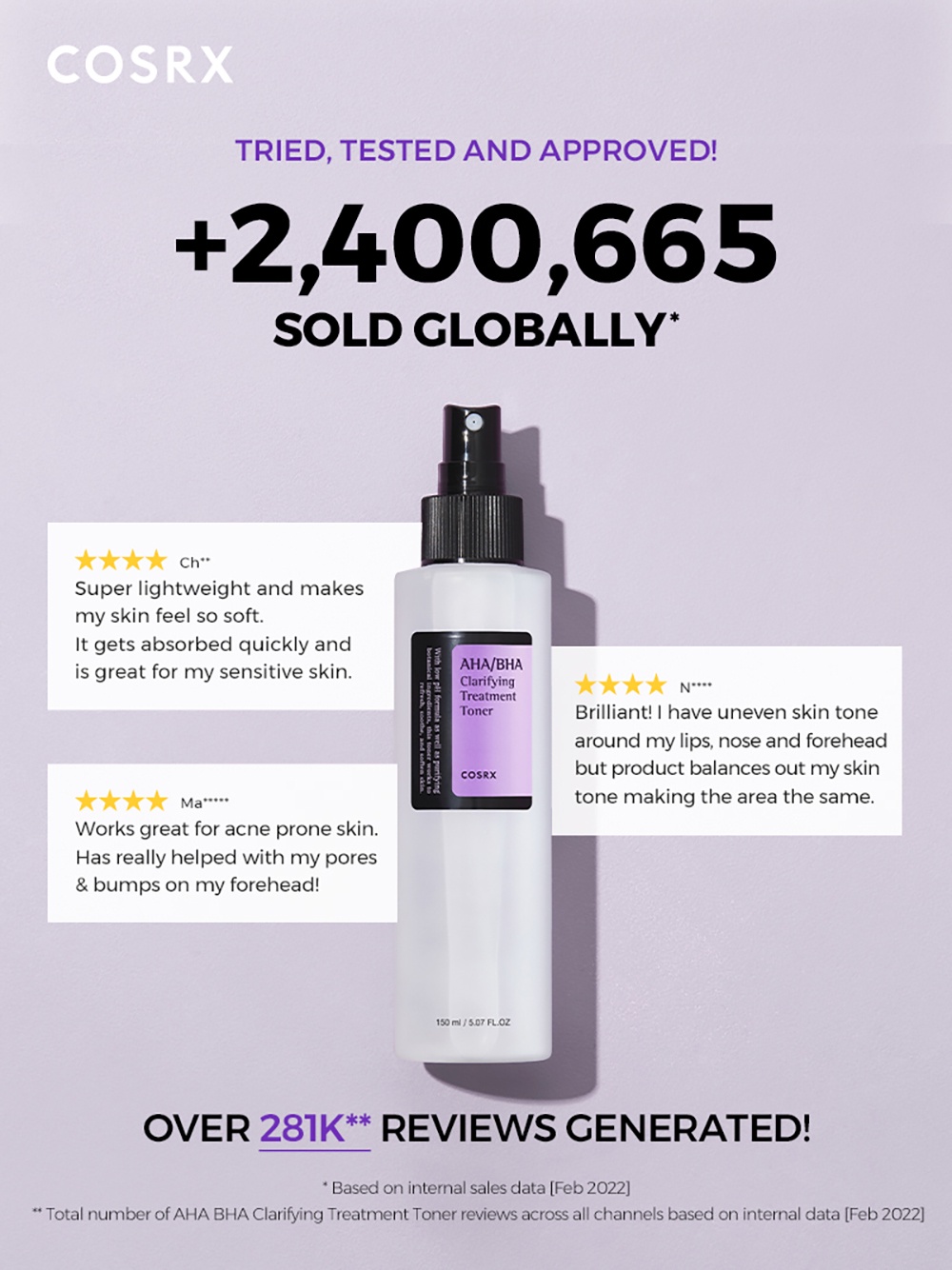 [COSRX OFFICIAL] AHA/BHA Clarifying Treatment Toner, AHA, BHA 0.1% ...