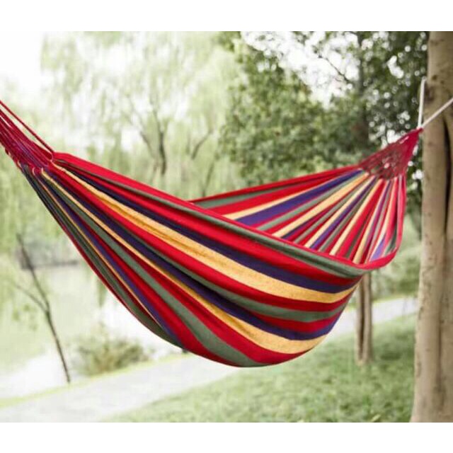 Portable Cotton Rope Outdoor Hammock Duyan with Storage Bag Shopee Philippines