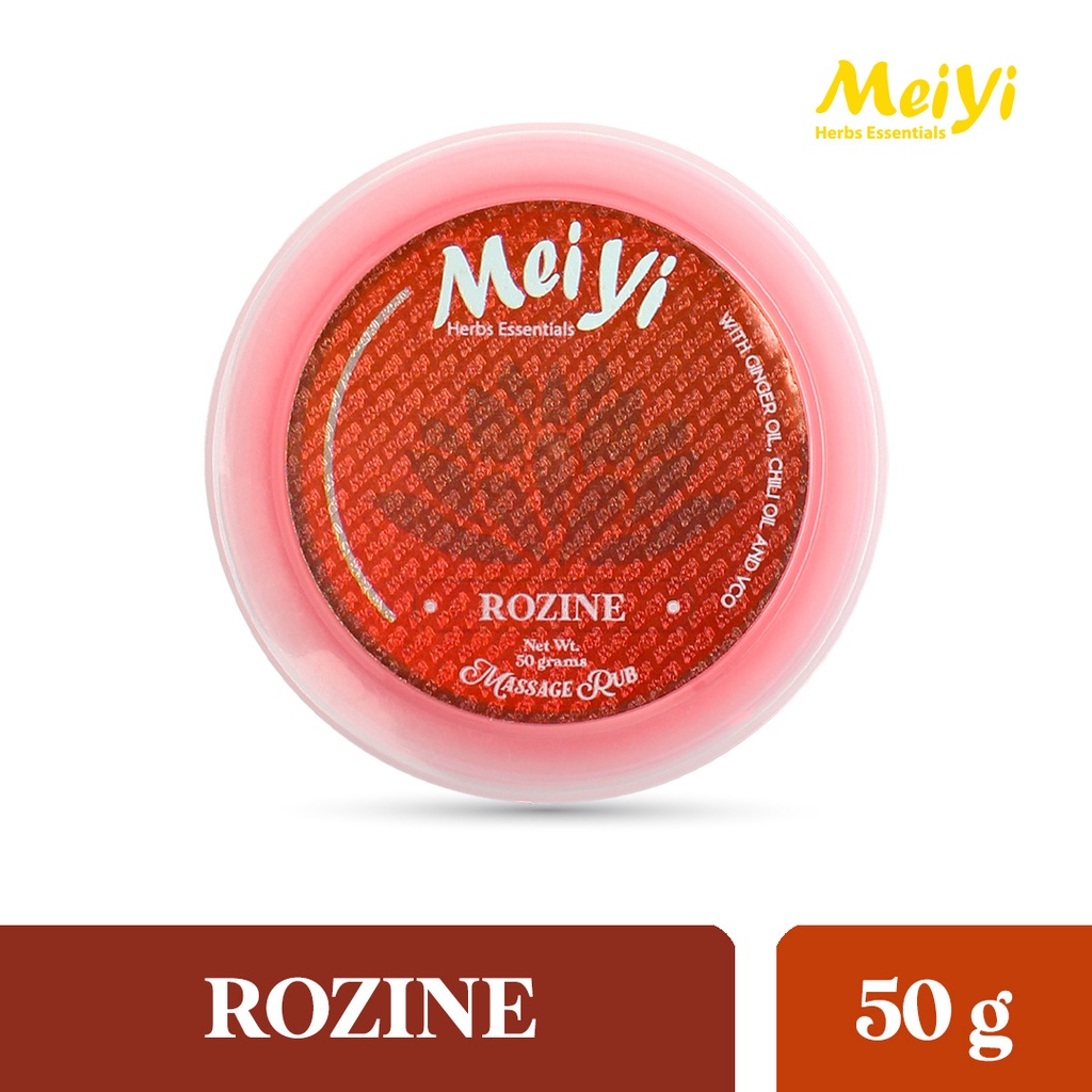 Meiyi Herbs Essentials Massage Rub Rozine 50g Shopee Philippines