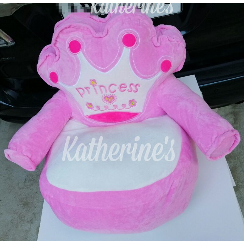 Princess sofa chair for kids/ Plush sofa chair for girls / Crown chair