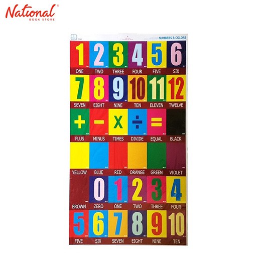 Number & Colors 15x21 size Chart National Book Store | Shopee Philippines
