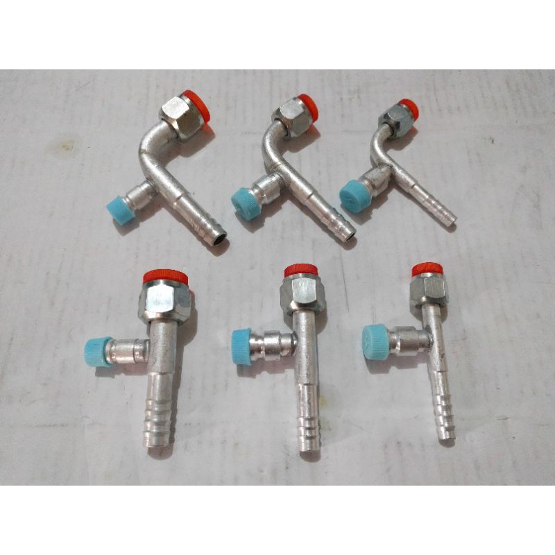 Car Aircon Fittings with Charging Valve ORing Type 3/8 1/2 5/8