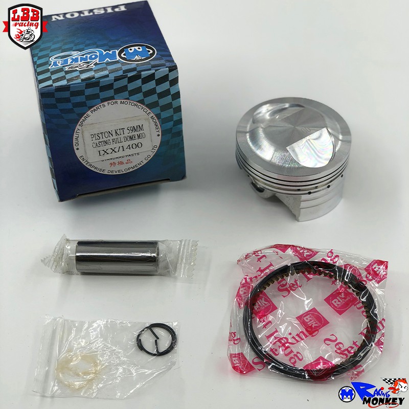 PISTON KIT 59MM MIO FULL DOME PIN15 RACING MONKEY Shopee Philippines