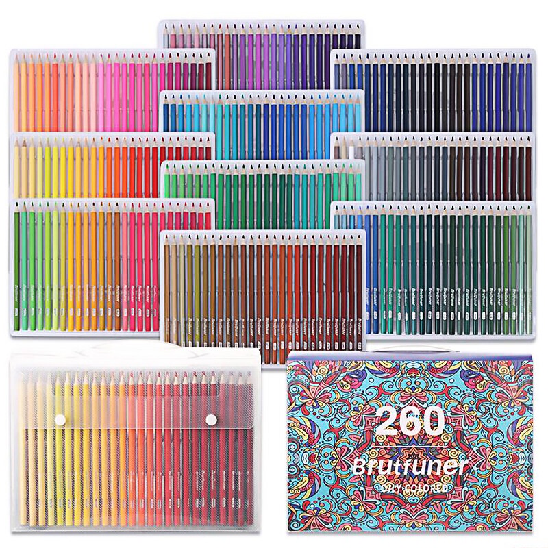 Brutfuner 80/260 Colors Oil Pencil Artist Professional Color Pencils