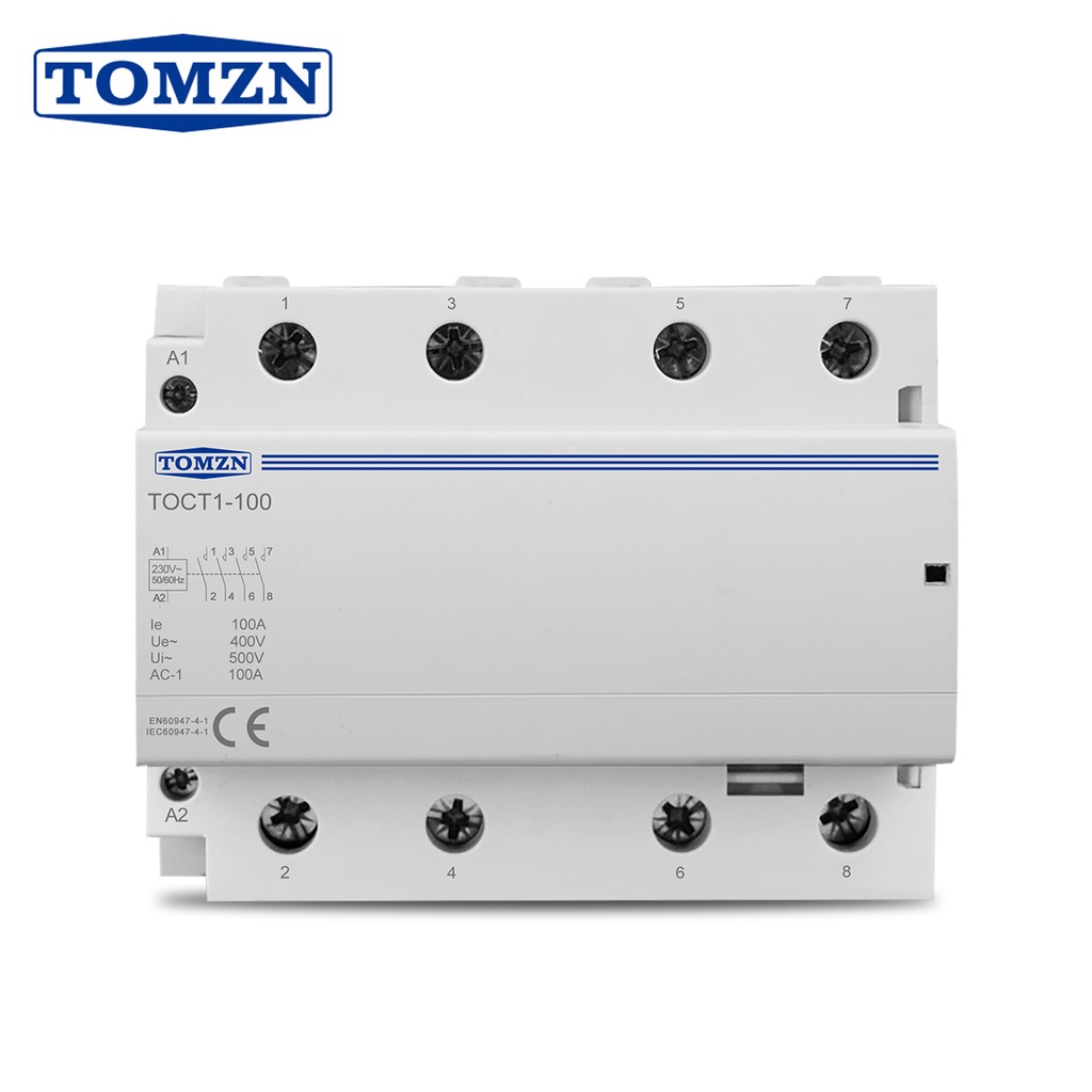 Toct1 100 4p 100a 4no 230v 50 60hz Din Rail Household Ac Modular