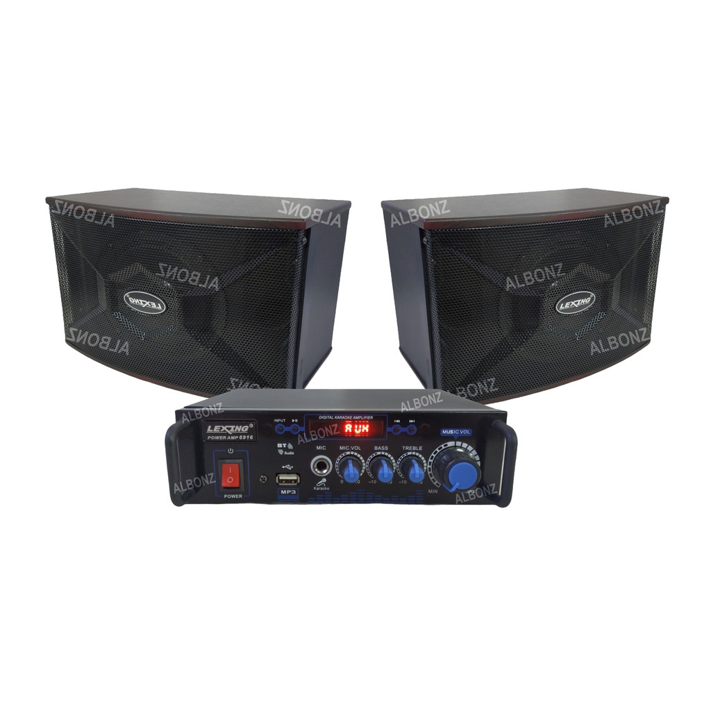 AC220/DC12V Portable Amplifier with Karaoke Speaker Set Bluetooth USB ...
