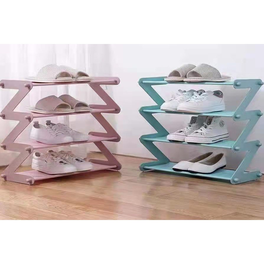 Across Shoe Rack Z-shape Shoe Organizer Aluminum Alloy Type | Shopee ...