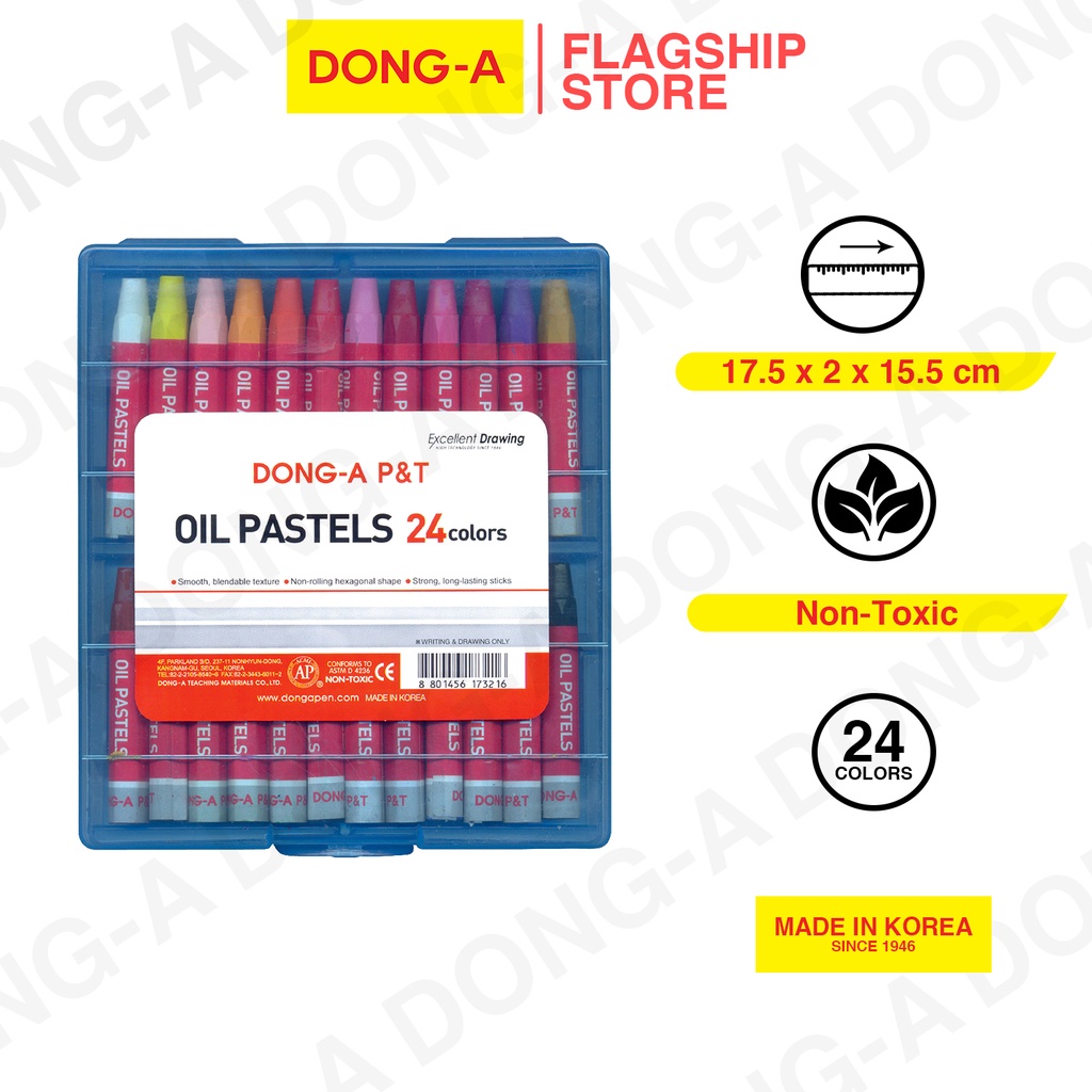 Dong-A Hexagonal Oil Pastels 24 colors 115532