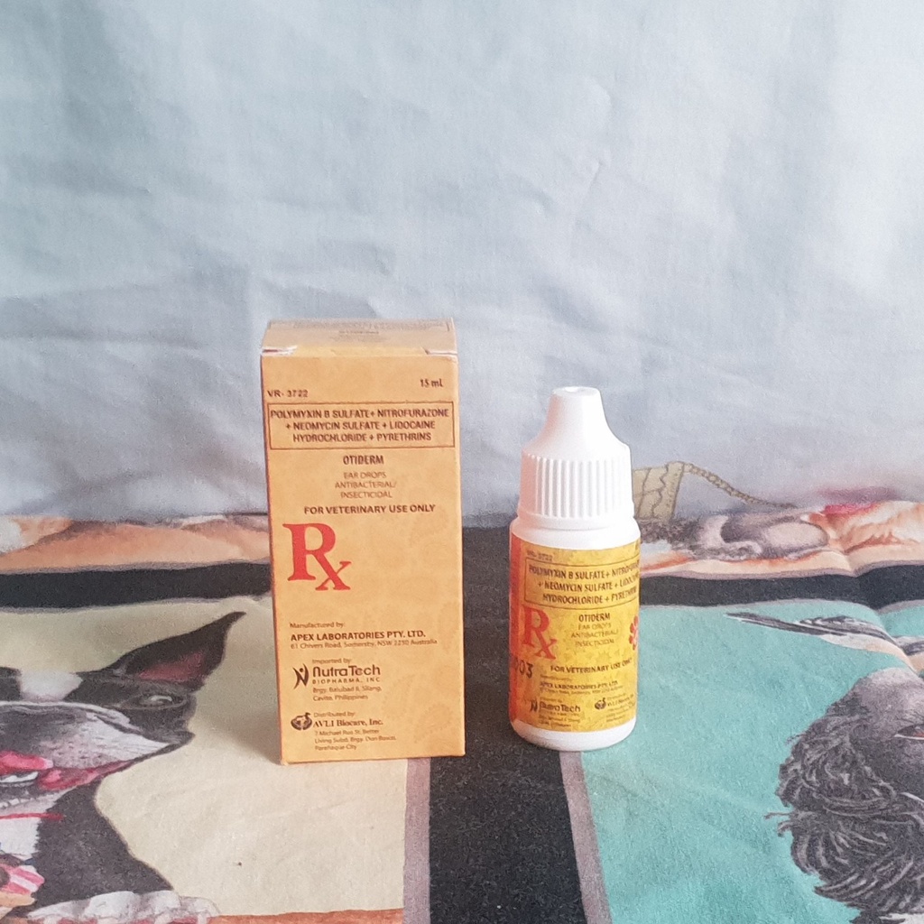 Otiderm Antibacterial and Insecticidal Ear Drops for Dogs and Cats
