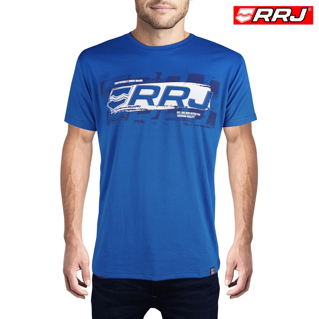 RRJ Men's Basic Tees Semi Body Fit 16732-U (Imperial Blue) | Shopee ...