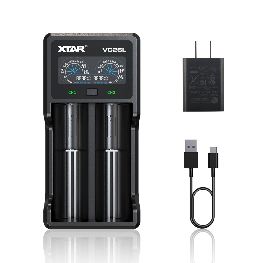 XTAR VC2SL 2 Bay Universal Type C Battery Charger Upgrade VC2S for ...