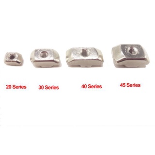10 dadi filettati a T in acciaio inox, per profili in alluminio 2020-4545 con bulloni M3-M10 (2020-M3