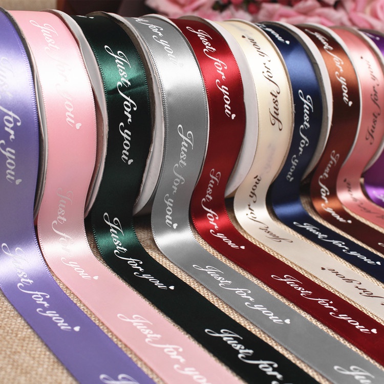 Hight Quality 50Yards 25mm Just for you Printed Style Ribbon Gift ...