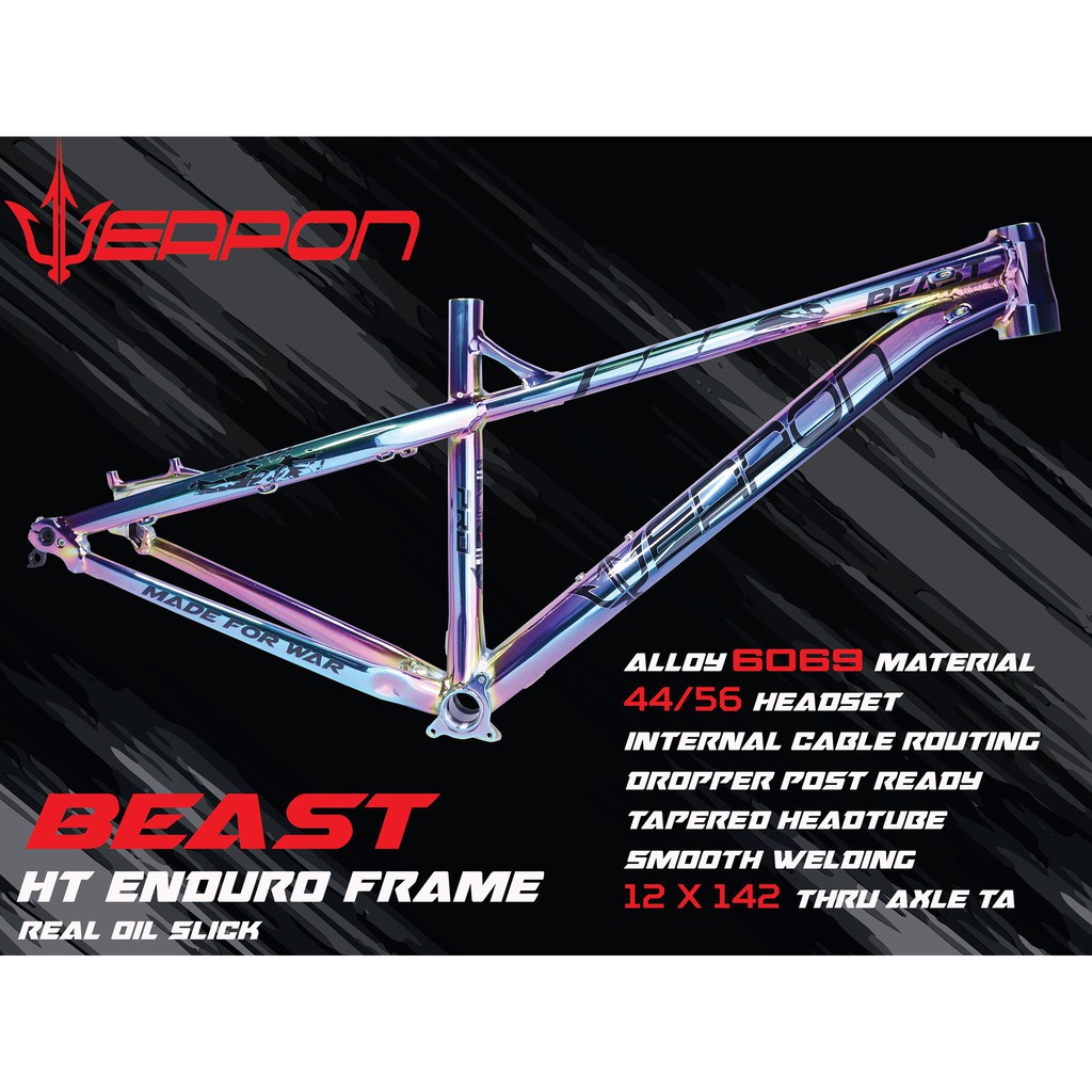 2021 Weapon Beast Oil Slick HT Enduro Frame 27.5