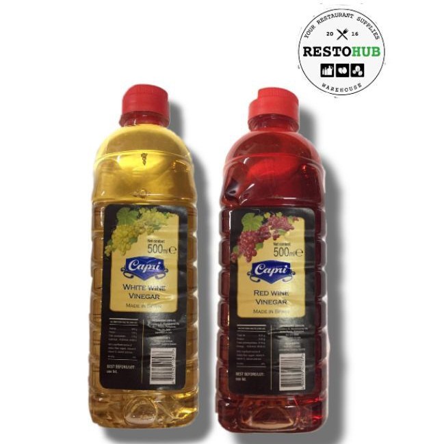 Capri Red Wine Vinegar / White Wine Vinegar 500ml / Keto / Low Carb