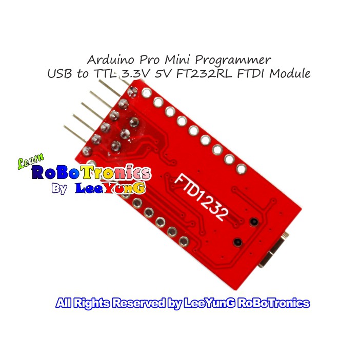 Arduino Programmer FT232RL FTDI USB to TTL Serial TX RX 3.3V 5V USB ...