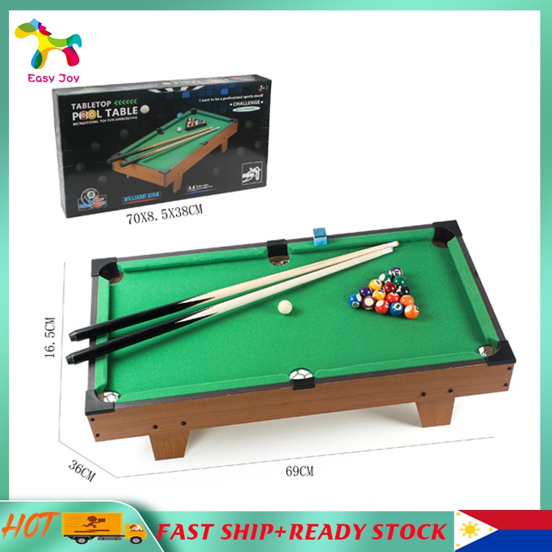 27 inches billiard table set wooden with cue stick pool table set mini billiard table for Kids