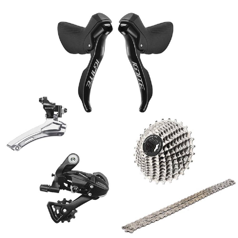 Sensah ignite 2X8 2x9 groupset brake shifter 9 speed rear derailleur compatible 32t cassette R7000 Sora sensah Shopee Philippines