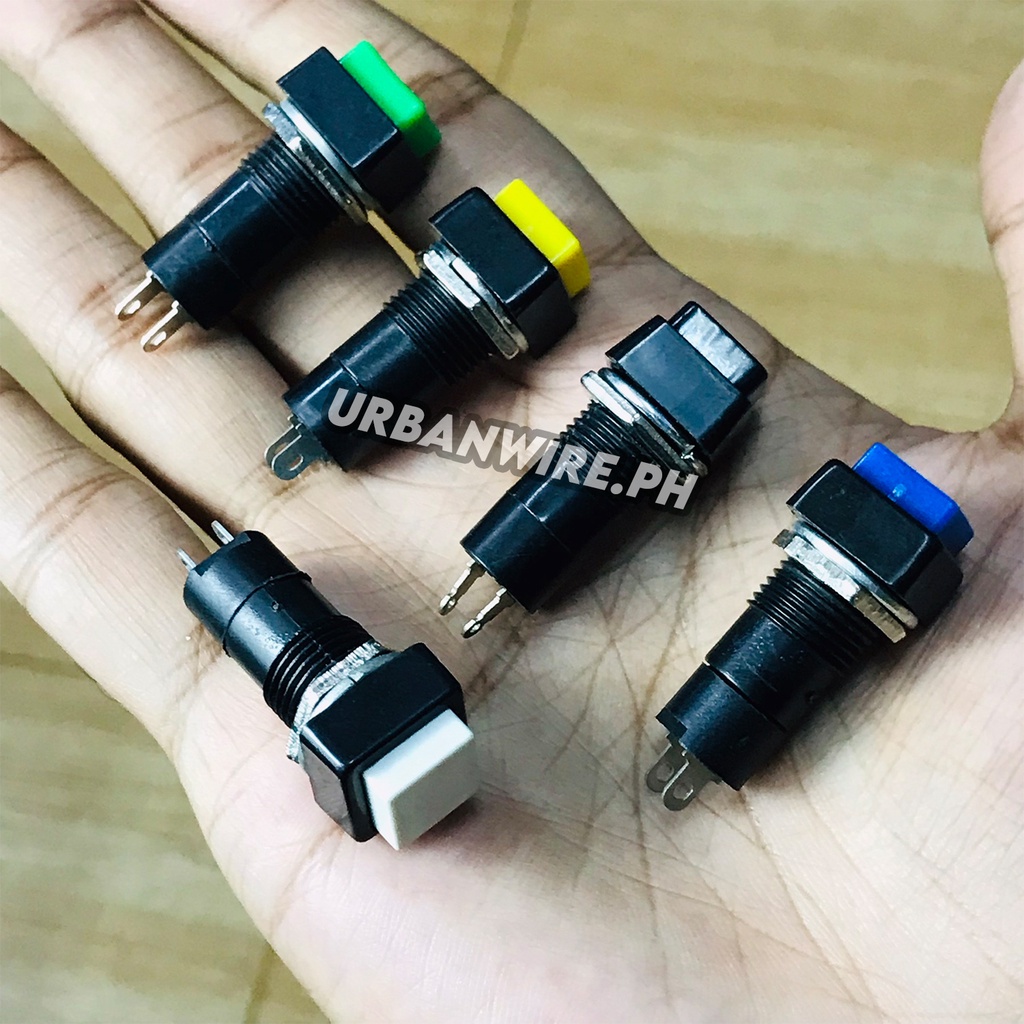 2 Pin Off(On) Momentary Square Push Button Switch 12mm SPST Shopee