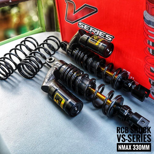 RCB REAR SHOCK VS-SERIES NMAX150/AIR BLADE 330MM - PREMIUM BLACK ...