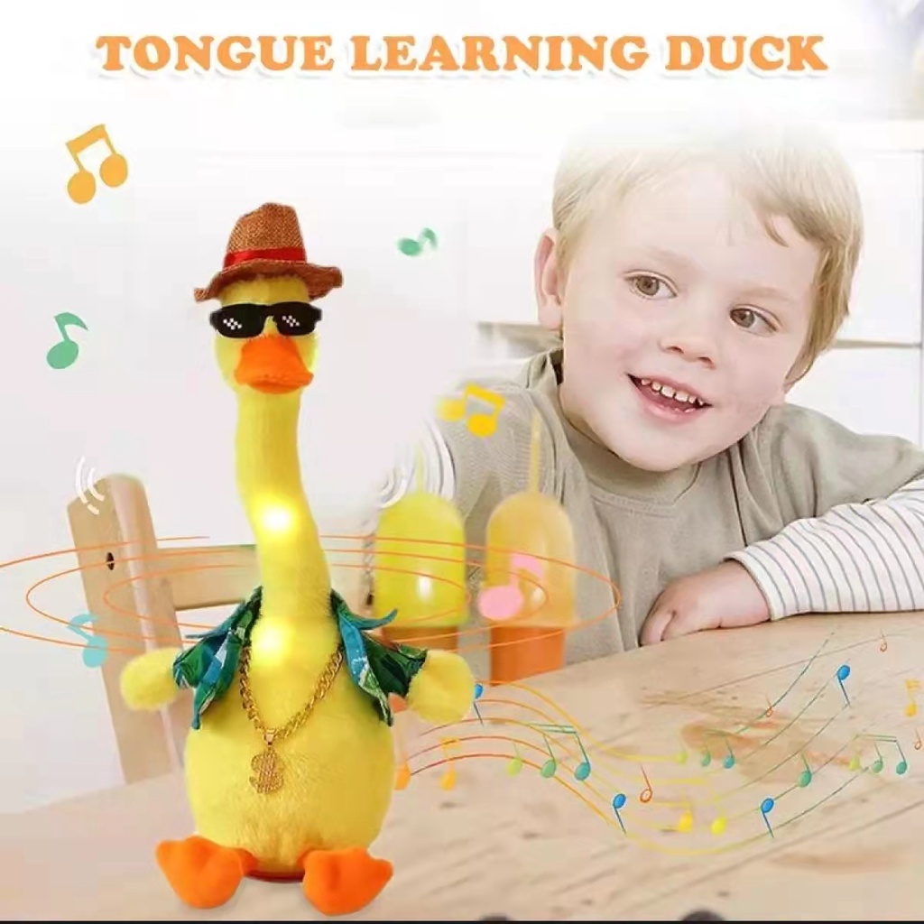 Talking Duck Repeat What You Say Plush Toy Educational Talking Toy Duck