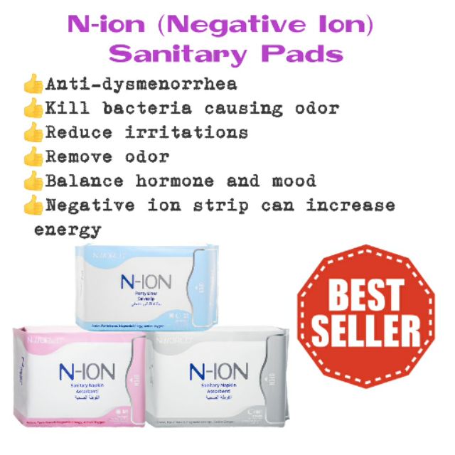 NION (NEGATIVE ION SANITARY PADS) Shopee Philippines