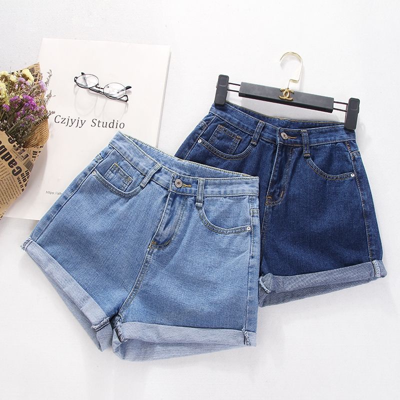 High Waist Tummy Control Denim Shorts For Women Flat Belly Sheath