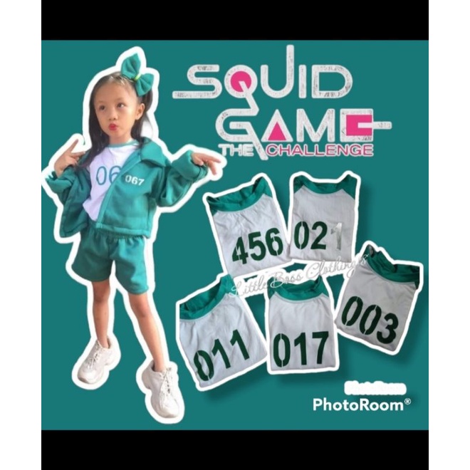 SQUID GAME GREEN TRACK SUIT NETFLIX(Customized Number) | Shopee Philippines