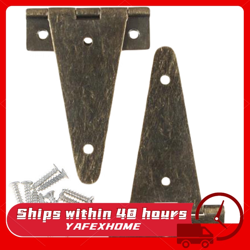 2pcs Bronze Heavy Duty T Shape Triangle Hinge Cabinet Shed Barn Gates ...