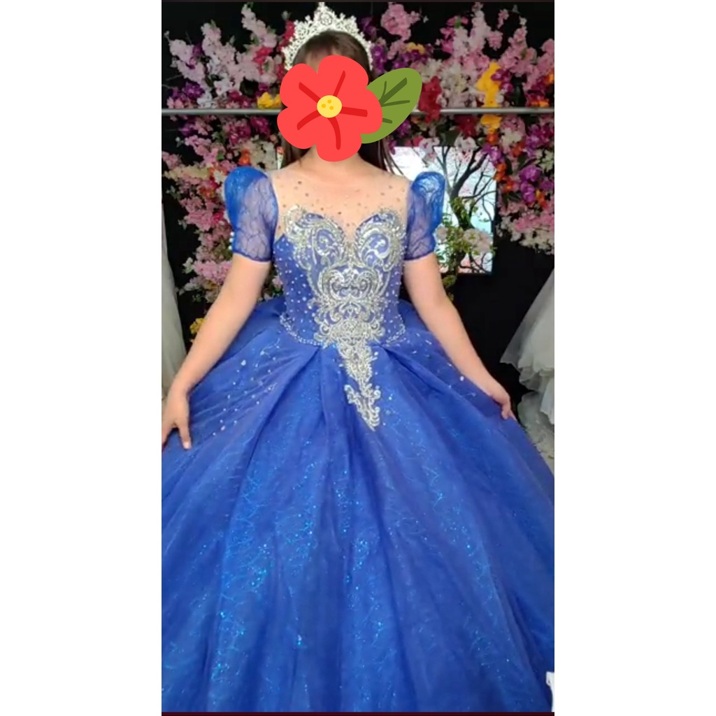 Royal blue 2024 filipiniana gown