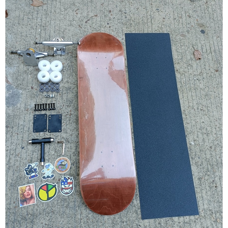 skateboard full set pack canandian maples deck 7 plys 4 layer dyed