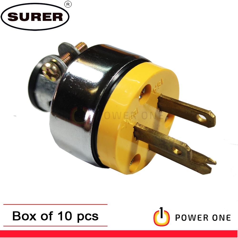 Surer 321 EDF Armored Plug Head, Parallel Grounding [Box of 10pcs] (300