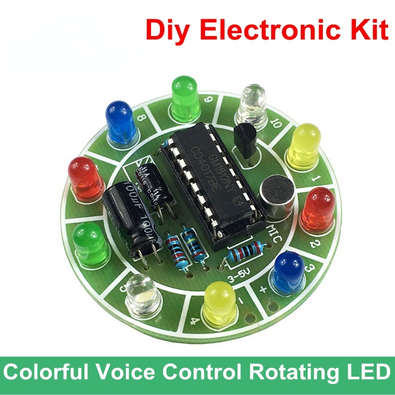 Colorful voice control rotating LED light kit electronic manufacturing ...