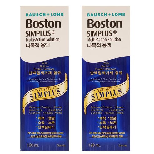 Bausch & Lomb Boston Simplus Multi-Action Solution 120ml /2 pack ...