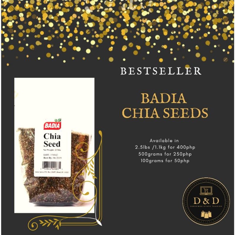 Badia Chia Seeds Repack 100g 500g Shopee Philippines 