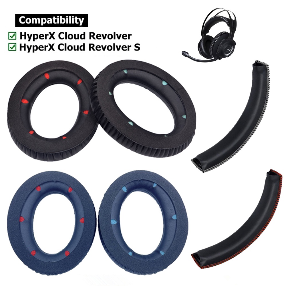 Soft Velvet Velour Ear Pads Cushion For HyperX Cloud Revolver S - Foto 9