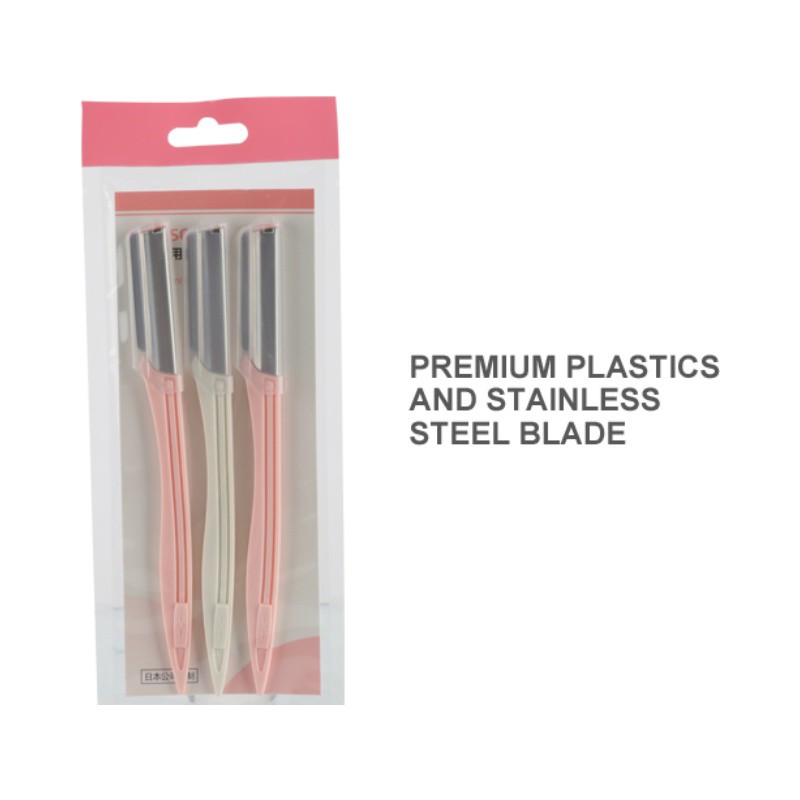 Miniso Eyebrow Brow Trimmer 3Pcs/Professional Diamond Etch Eyebrow Kit 4Pcs