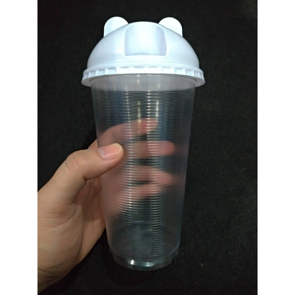 Plastic Cups Milk Tea Cups Coffee Cups Shake Cups Ripple Cup With Lids Set Of 12 9858