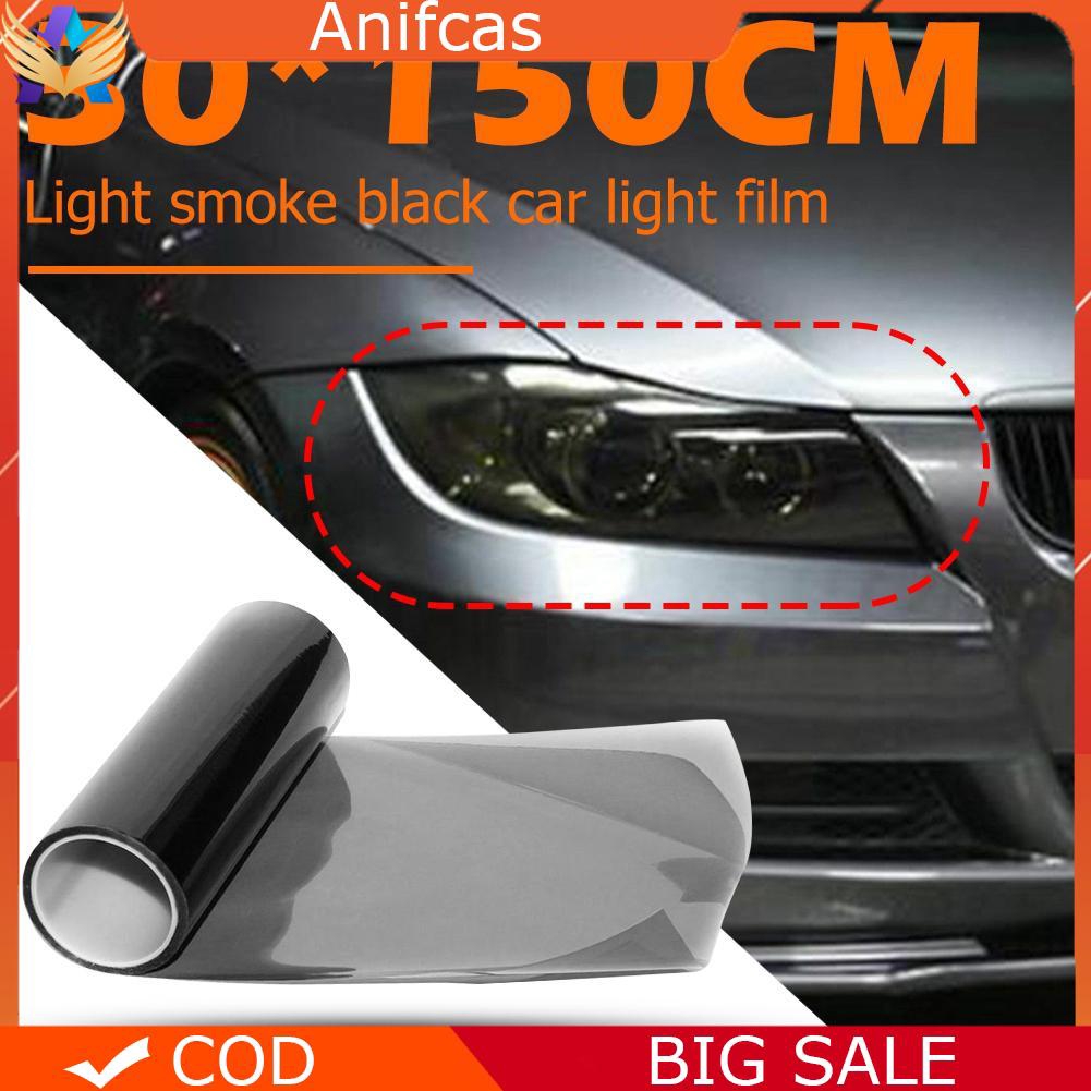 12"x72" Medium Black Smoke Tint Film - 35% Vinyl For LED Headlights & Taillights