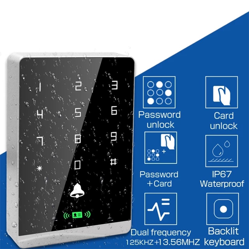 IP67 Waterproof Touch Screen Backlight RFID Standalone Access ...
