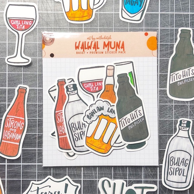 WALWAL MUNA DRINKS DIE-CUT STICKER PACK | Shopee Philippines