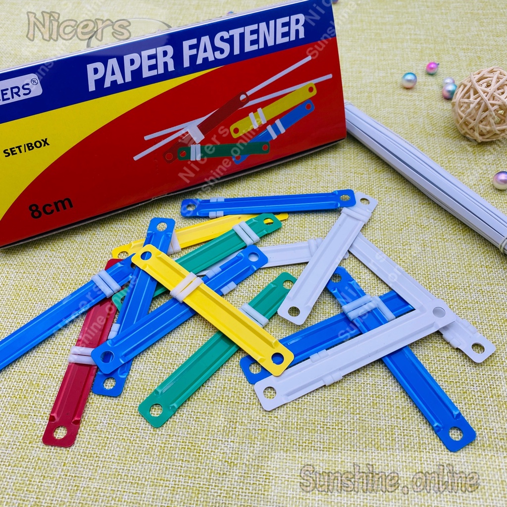 8cm Plastic Paper Fasteners 50sets Nicers Shopee Philippines 