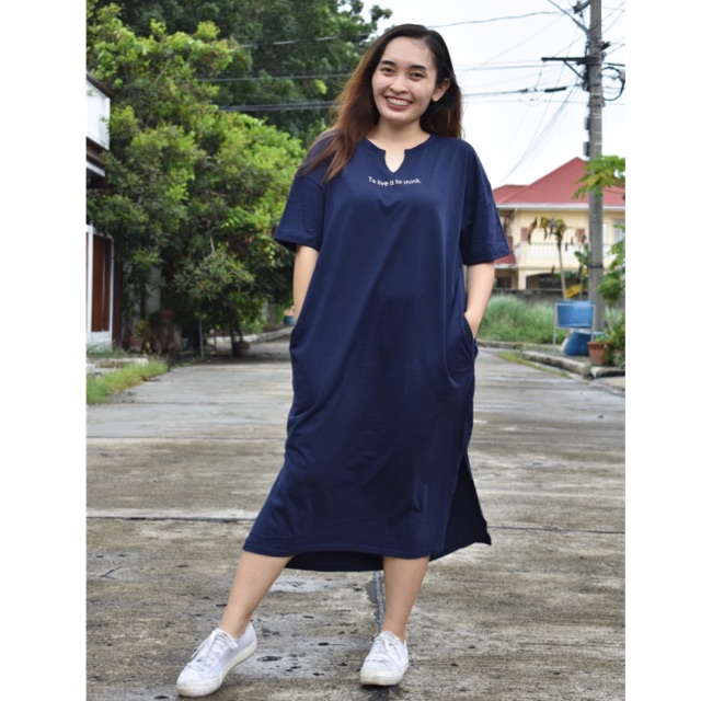 H M Navy Blue Maxi Dress Shopee Philippines