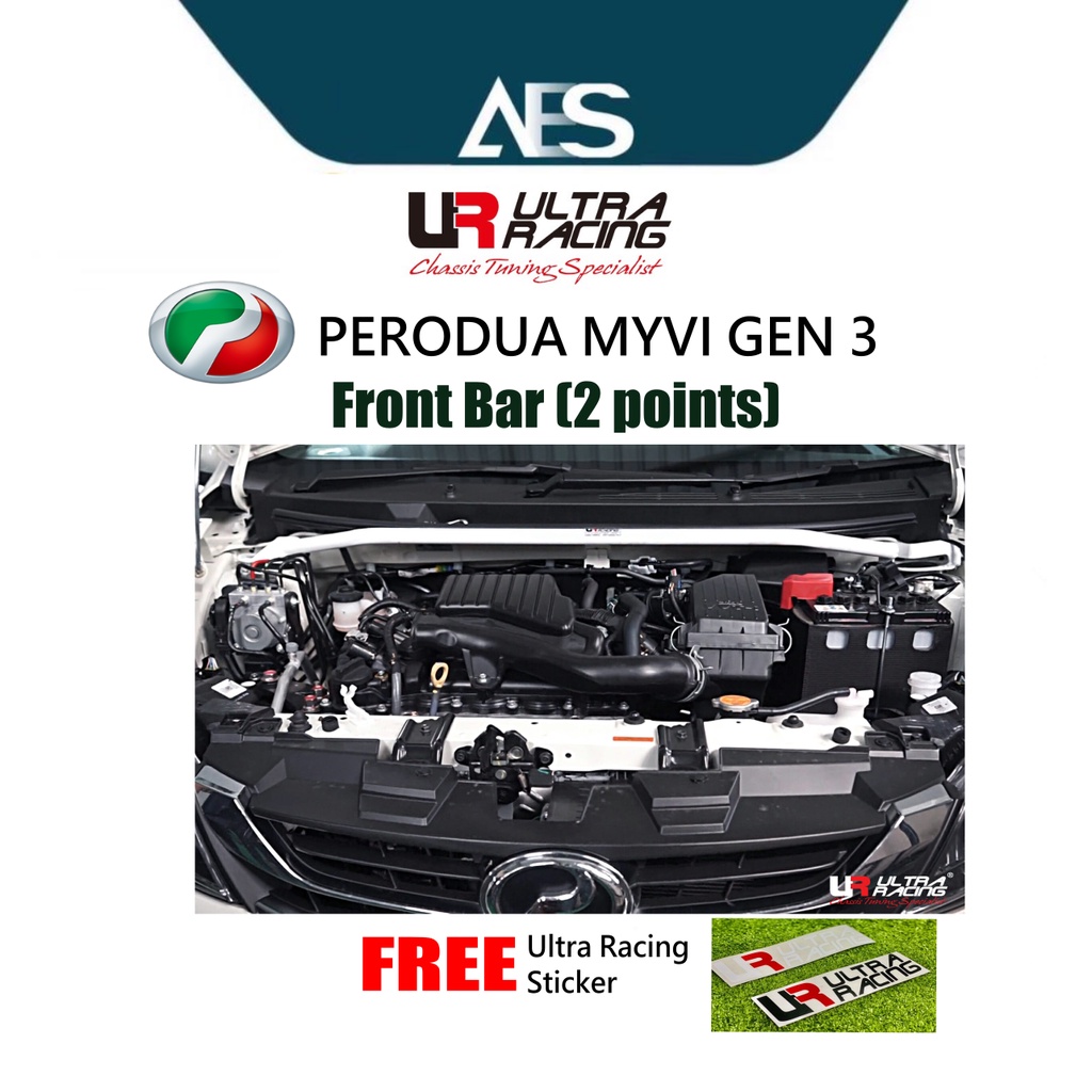 PERODUA MYVI (M800) 1.3/1.5 '17 Ultra Racing Front Strut Bar. | Shopee ...