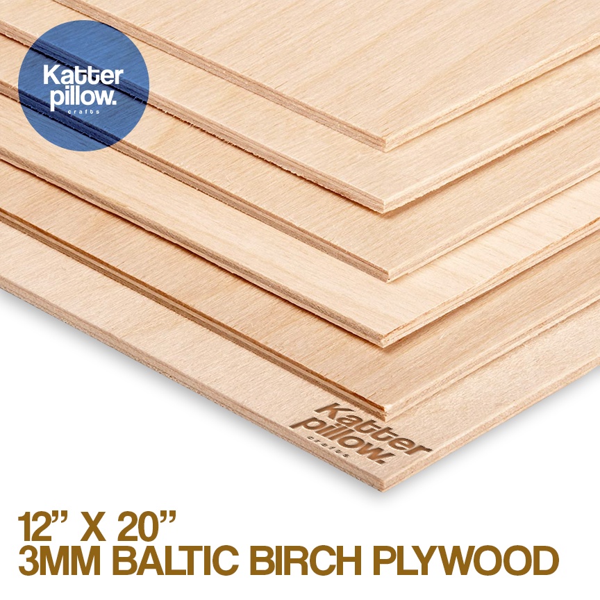 3PCS. 12x20" Premium Baltic Birch Plywood B/BB Grade Plywood Board For ...