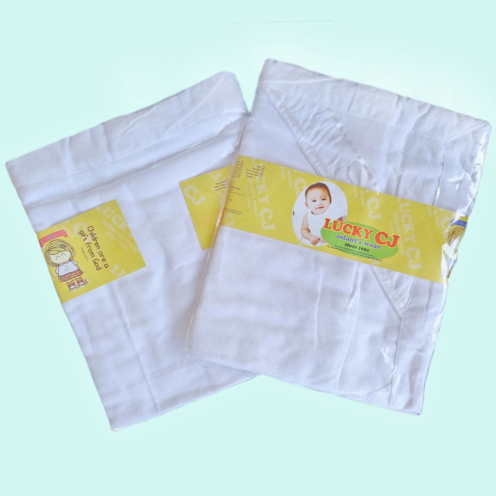 Plain White Pranela Newborn Receiving Blanket Shopee Philippines