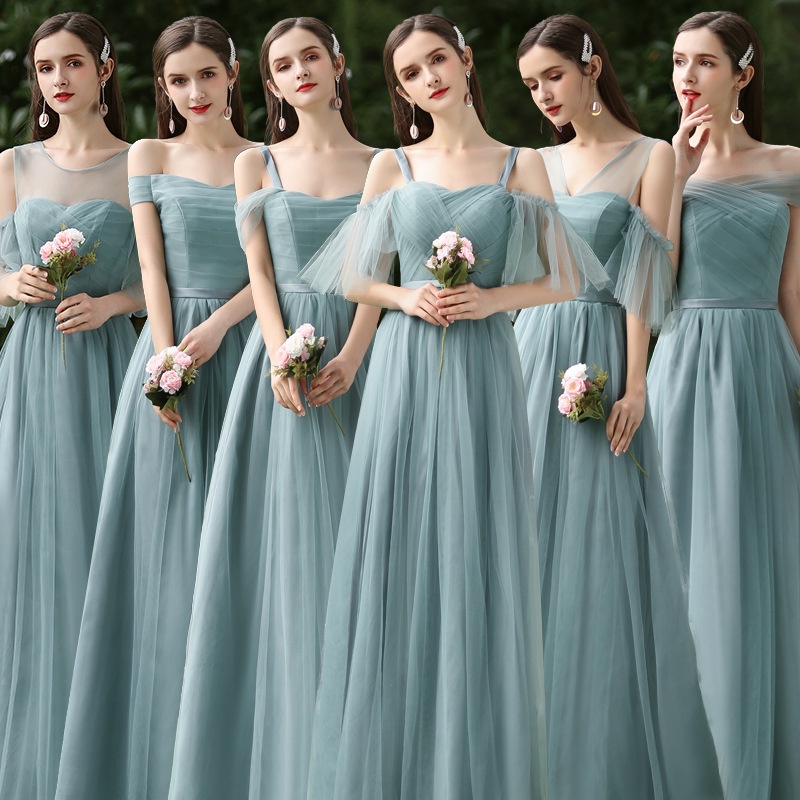 Tulle Bridesmaid Dresses Long for Women 2022 Elegant Plus Size Sister Prom Gowns Forest Style Dresses for Wedding Shopee Philippines