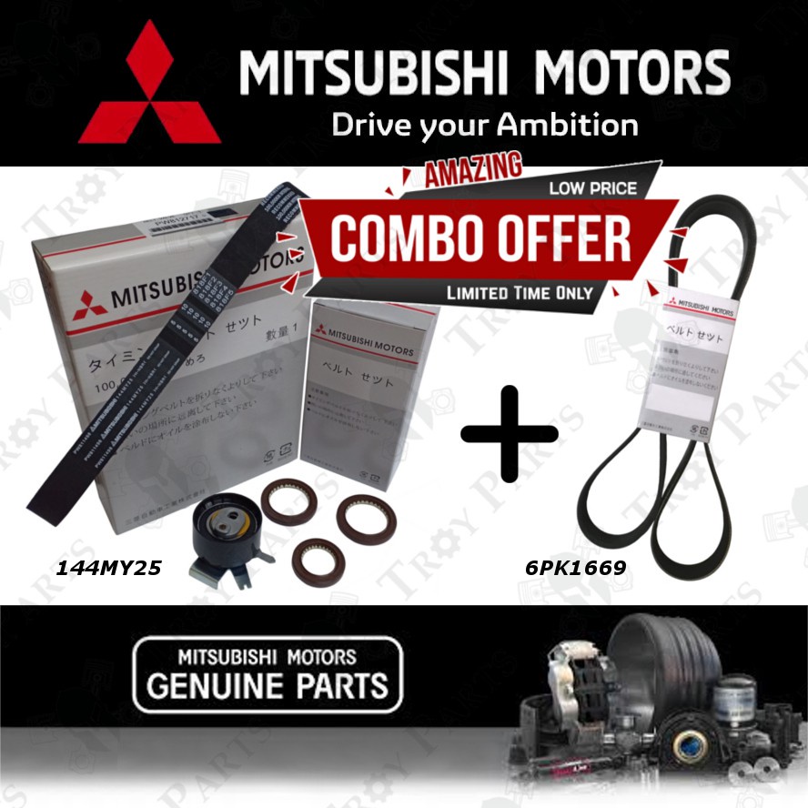 Mitsubishi 100K Timing Belt Kit Set + Fan Belt Proton Saga FLX VVT Iriz