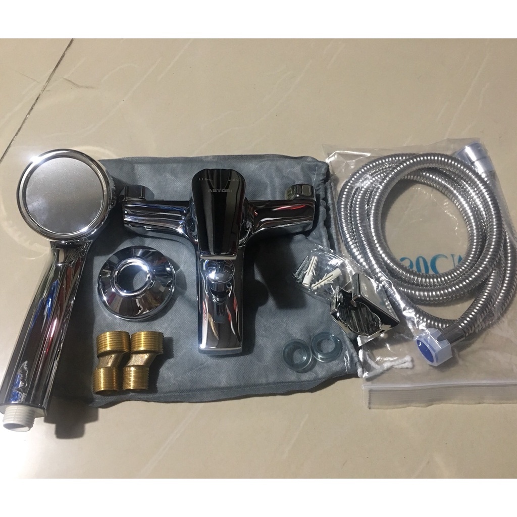 Brass hot and cold shower set - Hand and shower wire included | Shopee ...
