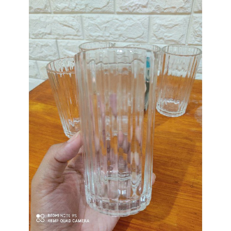 6pcs 8511 Glass Baso Clear Juice Glass Soda Glass Tumbler Babasagin